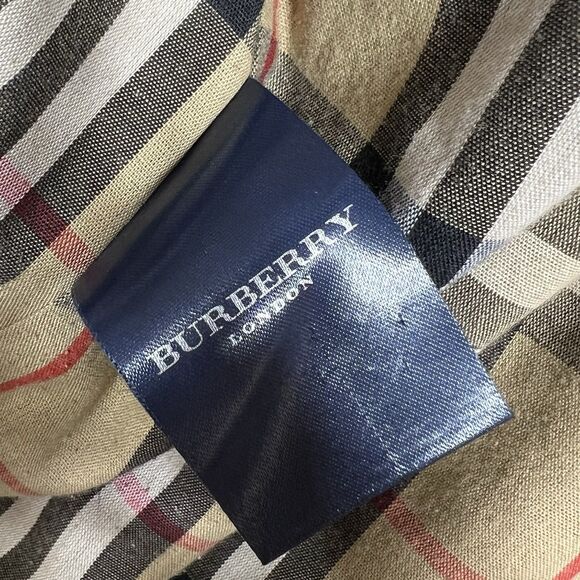 Burberry Trench Coat Womens 8 Black Full Length Nova Check Removable Lining - Picture 15 of 16